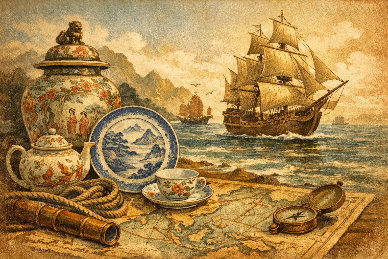 Chinese Export Ceramics and the Sea Routes