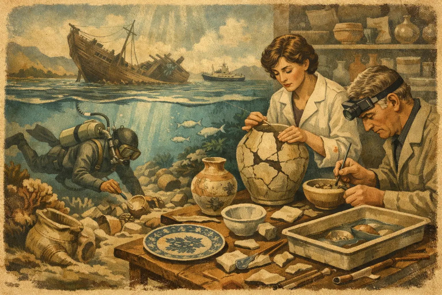 How Shipwreck Ceramics Are Conserved