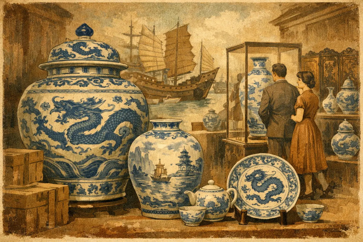 Wanli Cargo Exhibition Example in Porcelain